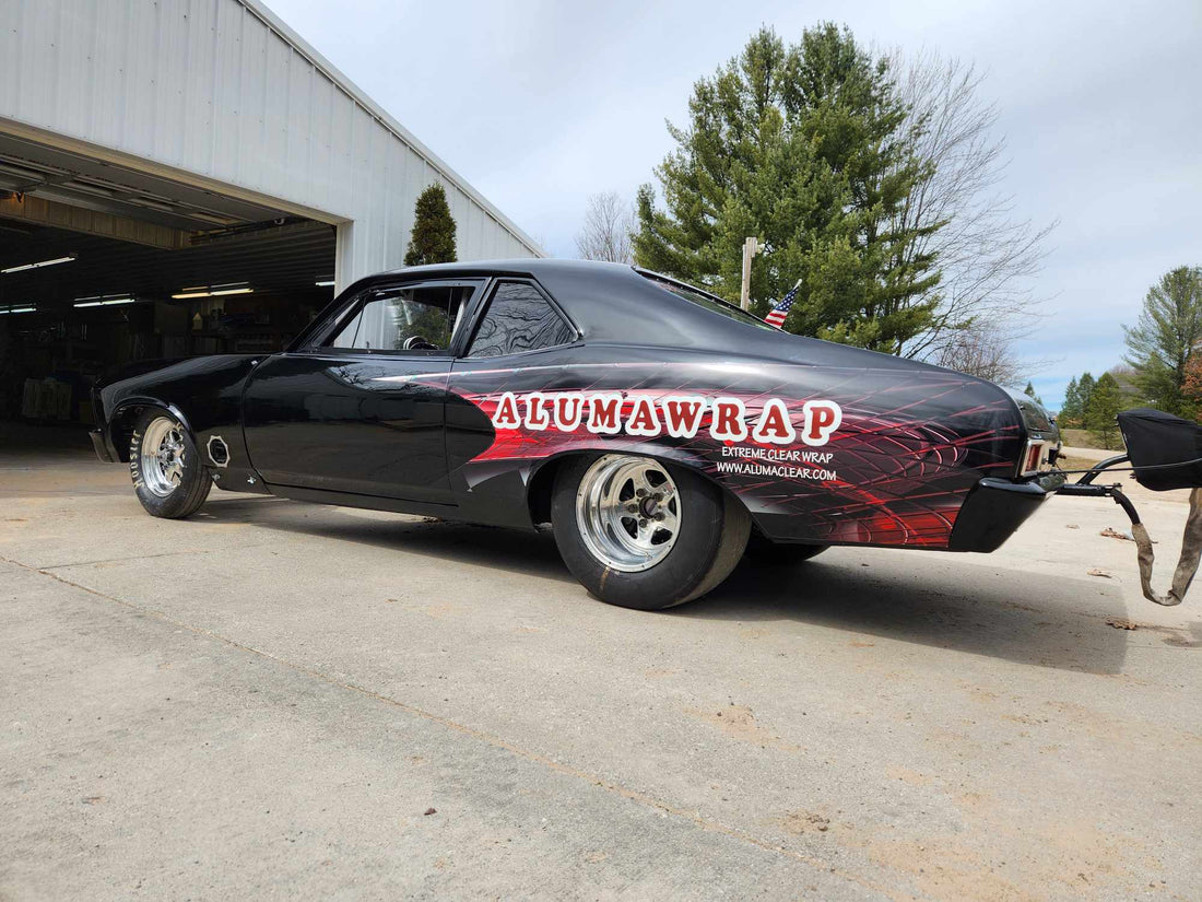 We applied clear Alumawrapp to the lower area behind rear tires for protection and easy to remove rubber from track. Roads, and tires.